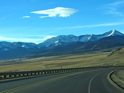 közúti, hegyek, Colorado, utazás