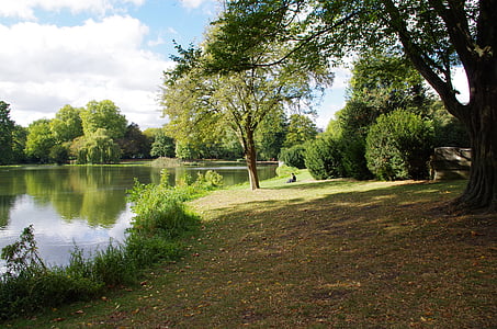 park, pond, nature, landscape
