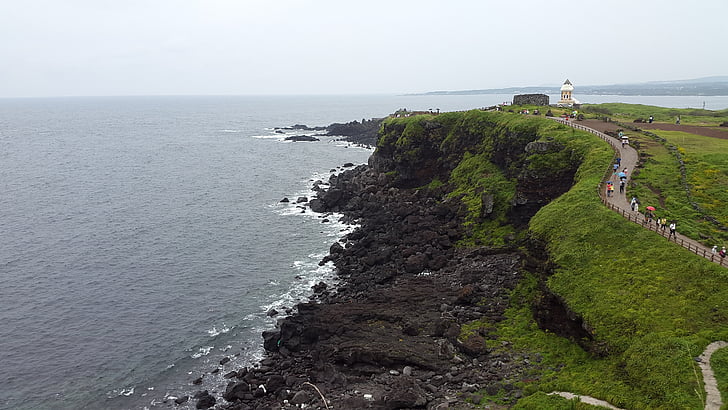 Shiroyama hiji csúcs, Jeju sziget, nyom a