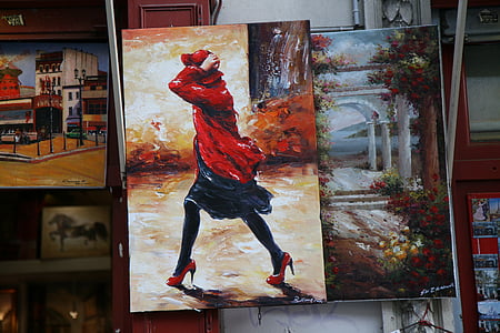 obrázek, Montmartre, malíř