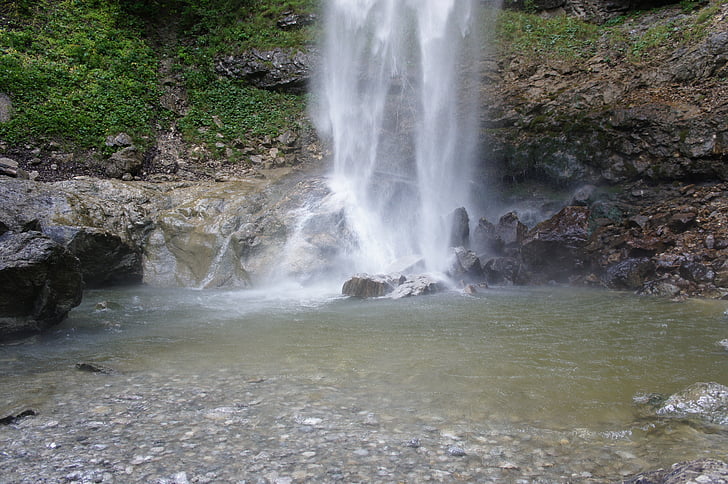 vattenfall, vattenbehållaren, Injicera, flöde, blåsljud, vatten, cool