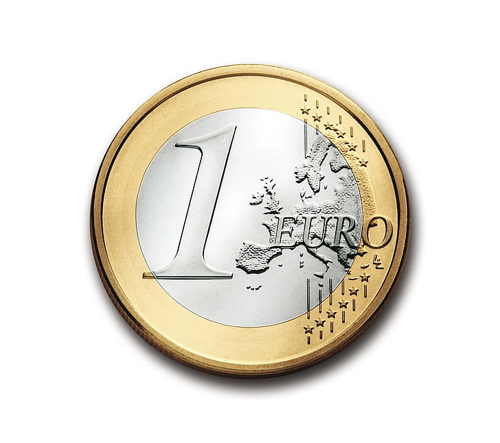 putaran, emas, perak, Euro, koin, Bisnis, Euro, 1