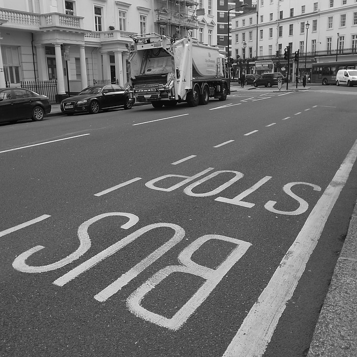bussholdeplassen, London, veien, Street, Storbritannia