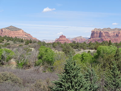 Sedona, rojo, roca, Arizona, paisaje