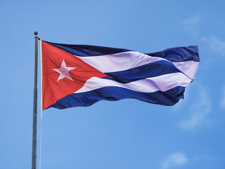 Cuba, bandiera, cubano, cielo, Caraibi, Star, Stripes