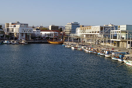 Ciprus, Limassol, Marina, kikötő, tengeri hajó, tenger