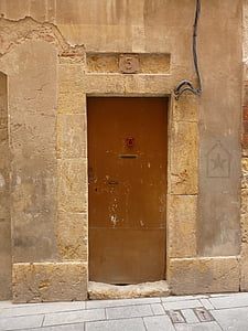 deur, het platform, hout, houten, decoratieve, ingang, deuropening