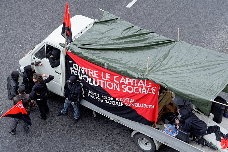 Demo, Demonstration, Lausanne, Rally, Menge, Protest, zeigen