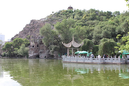 red hill, china, urumqi, lake