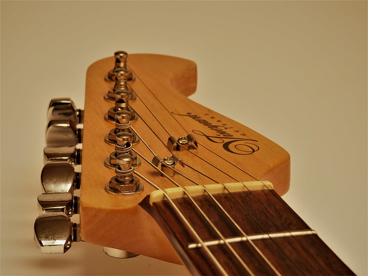 guitar head, guitar, strings, stringed instrument, musical instrument, music, eddy