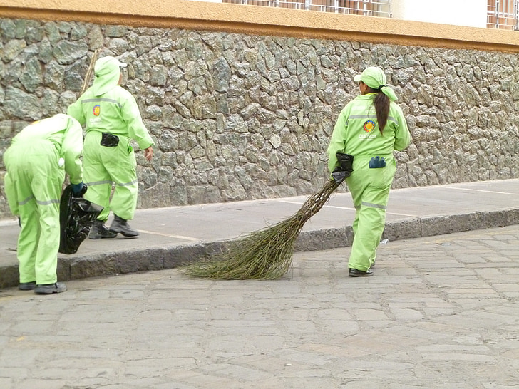 Cuenca, Ekvador, potovanja, kulise, ulice čistilci, tujih