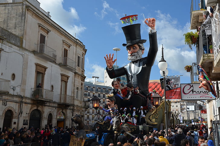 Puglia, Carnival, Putignano, dirigent, trollkarl, via