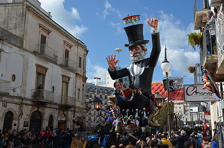 Puglia, Carnaval, Putignano, dirigent, goochelaar, via