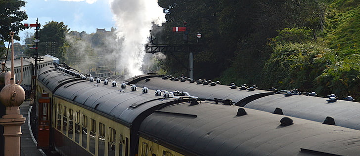 juna, rautatieasema, Bridgnorth, Severn valley railway, Turkkilainen, kuljetus, Station