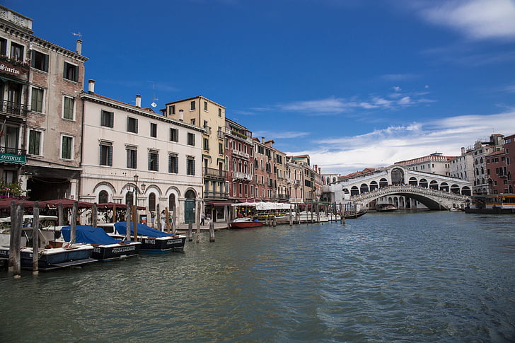 Włochy, Venezia, wody, wakacje, Latem, krajobraz, kanał