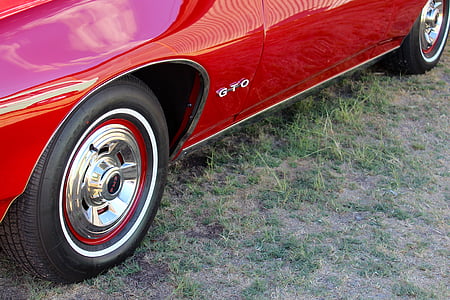 GTO, hot rod, Vintage, Masini clasice, automobile, masina musculare, Red