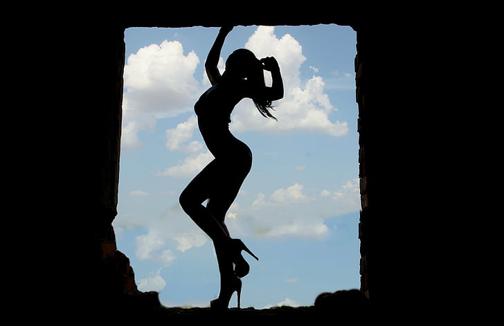 girl, forms, shadows, sensual, window, silhouette, women