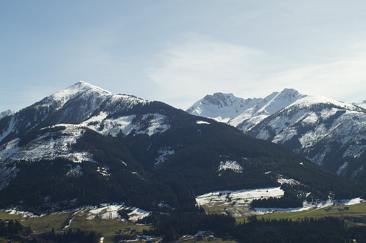 muntanyes, paisatge, l'Outlook, Àustria, paisatge de muntanya, Salzburger terra