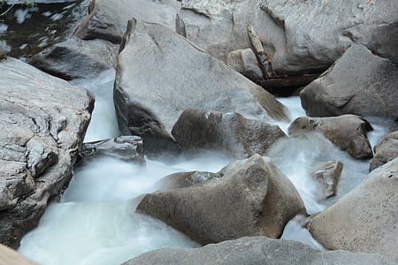流量, 瀑布, 约塞米蒂, 加利福尼亚州, 国家, 公园, 自然保护区