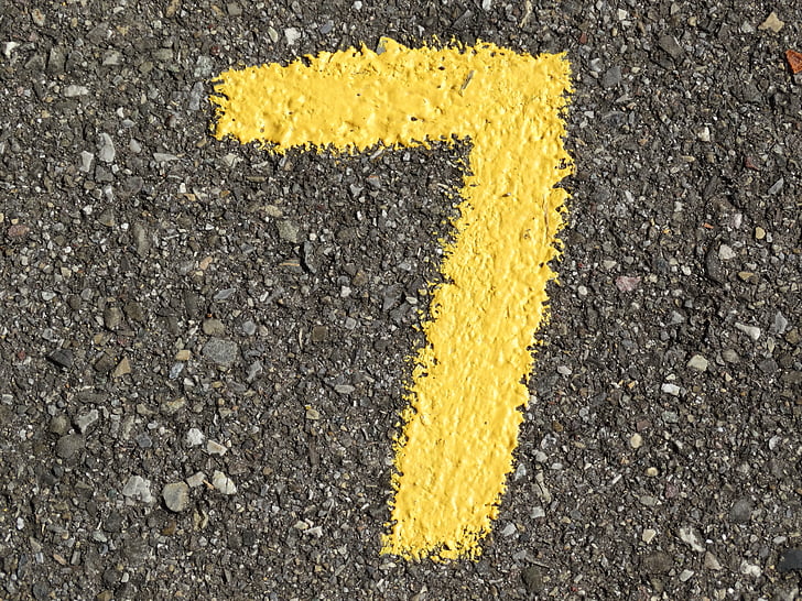 number, ad, yellow, color, asphalt, road, digit