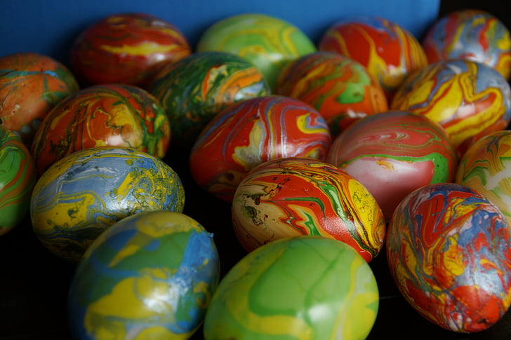 marmorirane, velikonočna jajca, marmorirano velikonočna jajca, barvne, pisane, barva, Velikonočni