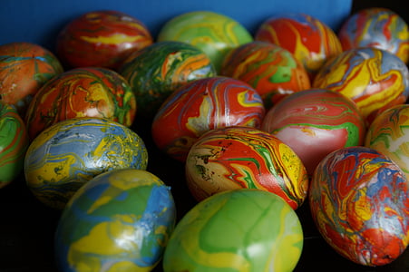 під мармур, пасхальні яйця, Мармуровий великодні яйця, кольорові, барвистий, колір, Великдень