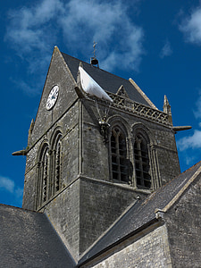 Normandie, fallskjermjeger, hellig moren kirken, landing, d dag