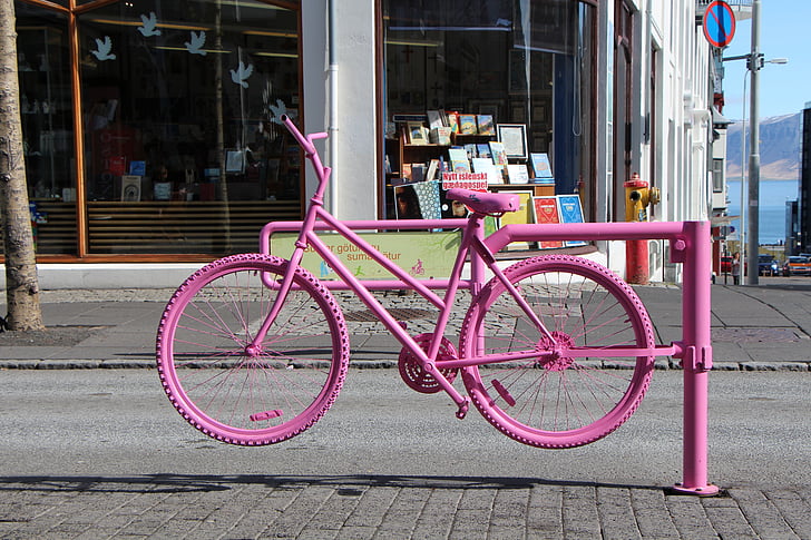 ciclo, Reykjavik, rosa