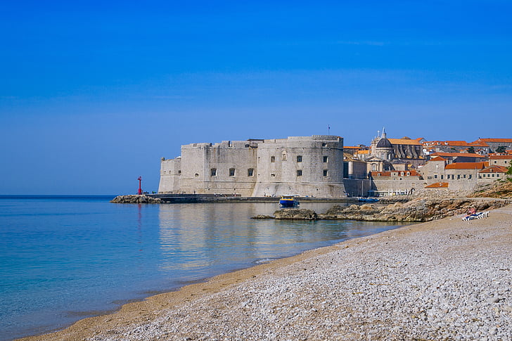 Dubrovnik, Horvátország, régi, város, Európa, város, Adriai-tenger