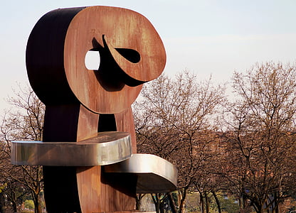 Madrid, Spanyolország, szobrászat, modern, Juan carlos i. park, modern művészet