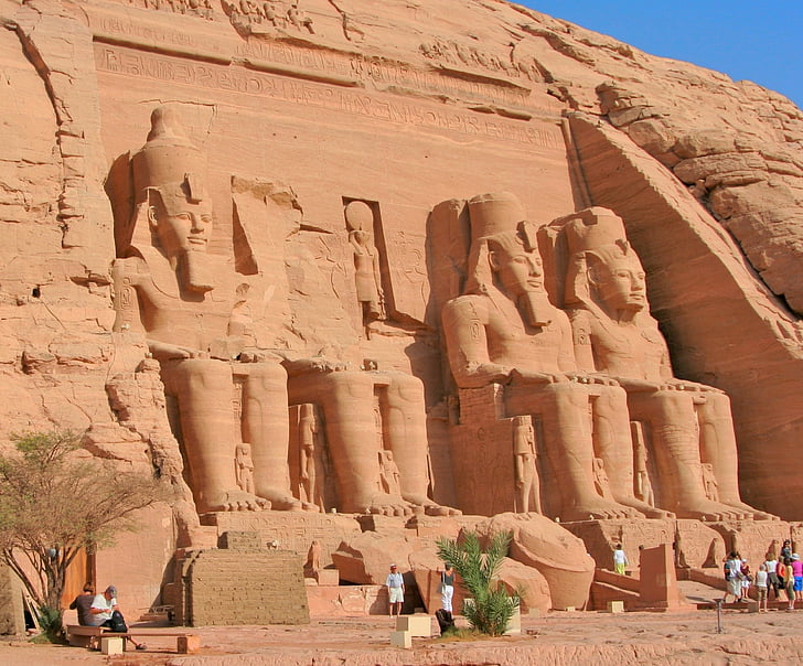 Египет, Асуан, Абу Симбел, Нил, река, храма, руините