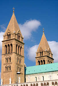Венгрия, Печ, дом, Церковь, башни, город, пять церквей