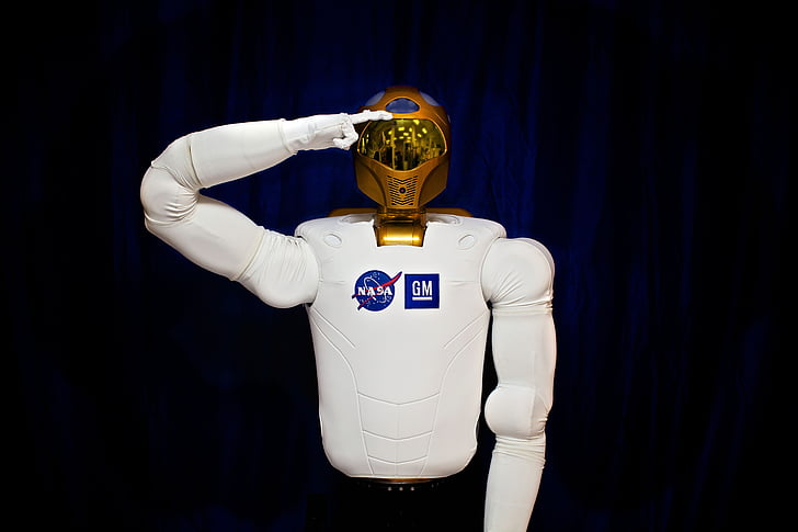 Robonaut, salutera, fingerfärdiga, Humanoid astronaut, Helper, robot, ISS