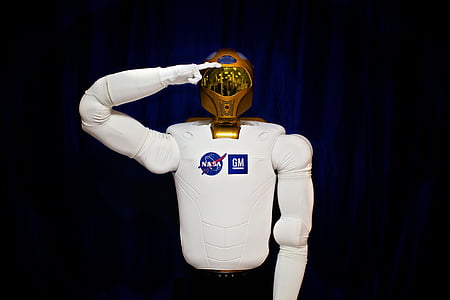 Robonaut, pozdrawiając, zręczny, humanoidalne astronauta, pomocnik, Robot, ISS