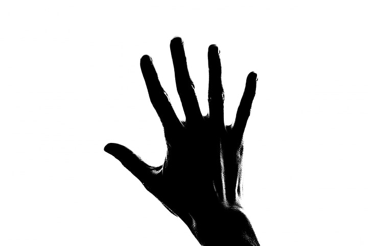 silhouette, people, hand, palm, open, child, finger
