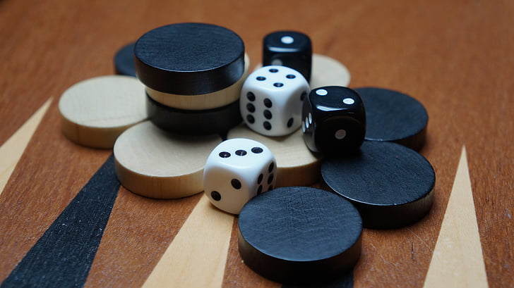 backgammon, igra na ploči, kocka, strategija, kovčeg igre, igre odbora, drvo - materijal
