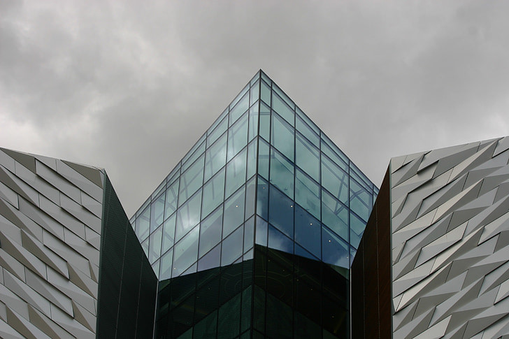bâtiment, fenêtre de, verre, architecture, moderne, structure, futuriste