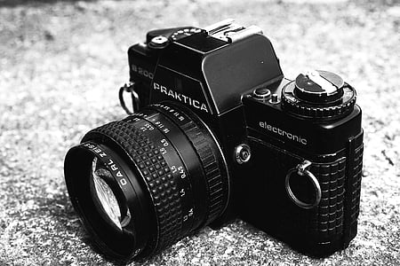 kaamera, vana, optika, Lähis Joonis, Vintage, foto, fotograaf