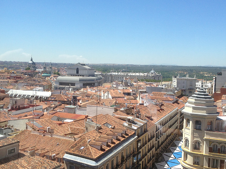 Palace, Royal, a, Madrid, királyi palota, építészet, Spanyolország