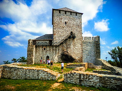 Fort, lama, benteng, bersejarah, batu, Eropa, bangunan
