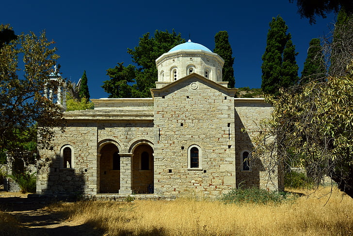 Iglesia, Grecia, Samos, iglesia griega, Kirchlein, arquitectura, cal
