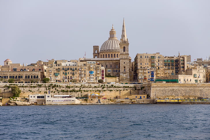Málta, templom, mt Carmel Miasszonyunk Bazilika, utazás, város, Valletta, építészet