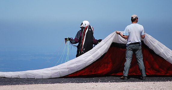 padáku, Štart, paragliding, závesné lietanie