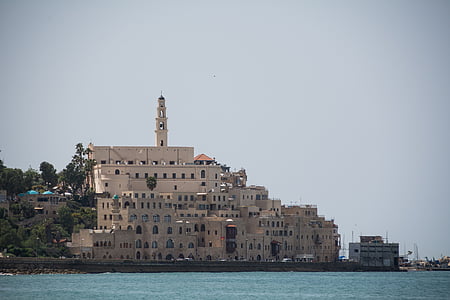 Jaffa, linha do horizonte, cidade velha, velho, cidade, arquitetura, edifício