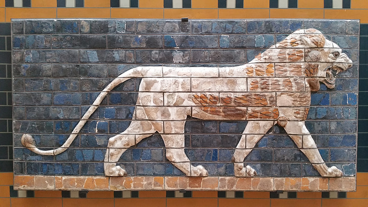 Κωνσταντινούπολη, Μουσείο, Τουρκικά, λιοντάρι, Fresca, τοίχου, τέχνη