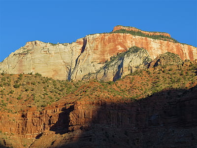山, 岩の顔, ユタ州, 風景, ハイキング