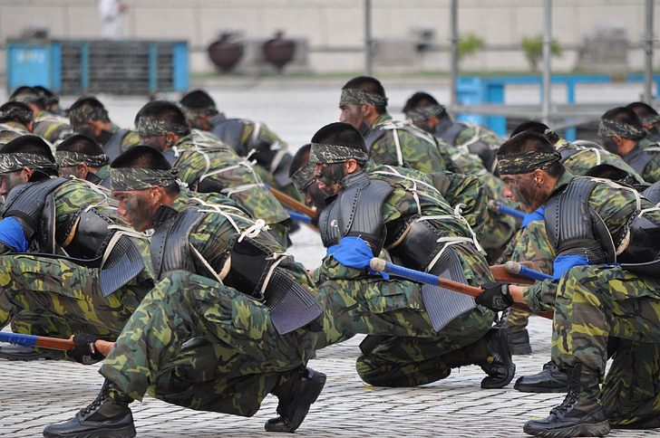 soldat, armée de terre, ciqiang chirurgie, performances, camouflage, Taiwan