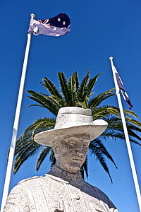 kip, vojnik, spomenik, sjećanja na, Australija, epitaf, skulptura