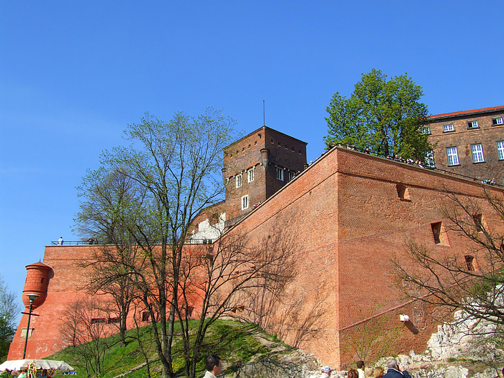 Krakkó, Wawel, régi, Lengyelország, Castle, emlékmű, építészet