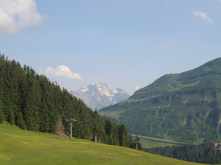 산, 숲, 리프트, outlook, alm, 오스트리아